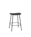 muuto fiber counter stool in black without backrest