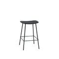 muuto fiber counter stool in black without backrest