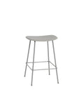 muuto fiber counter stool in grey without backrest