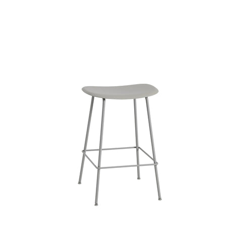 muuto fiber counter stool in grey without backrest