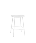 muuto fiber counter stool in white without backrest