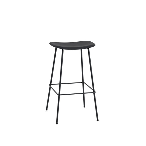 muuto fiber stool without backrest in black