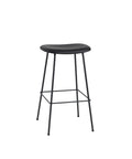 muuto fiber stool without backrest in refine black leather