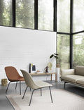 muuto fiber lounge chairs in scandinavian living room