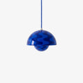 Flowerpot VP1 Pendant Light by &Tradition in Cobalt Blue and Twilight Blue pattern finish.