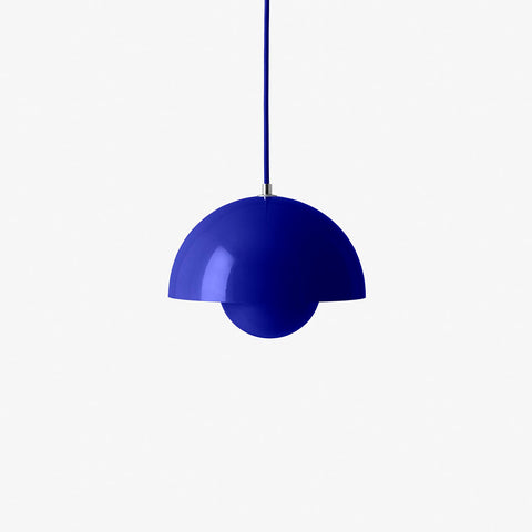 Flowerpot VP1 Pendant Light by &Tradition in Cobalt Blue finish.