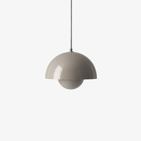 Flowerpot VP1 Pendant Light by &Tradition in Grey Beige finish.