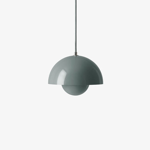 Flowerpot VP1 Pendant Light by &Tradition in Stone Blue finish.