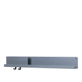 muuto folded shelves, scandinavian desk and office organization in blue grey 