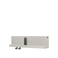 muuto folded shelves, scandinavian desk and office organization in grey 