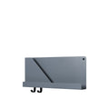 muuto folded shelves, scandinavian desk and office organization in blue grey 