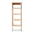 Form & Refine A Line Shoe Rack 35, White Oak, narrow oak shoe rack, three-quarter view on white background