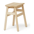 Form & Refine Angle Stool 45, Beech, wooden stool, three-quarter view on white background