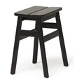 Form & Refine Angle Stool 45, Black Stained Beech, wooden stool, three-quarter view on white background