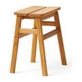 Form & Refine Angle Stool 45, Oak, wooden stool, three-quarter view on white background