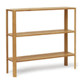 Form & Refine Leaf Shelf 1x3, Oak, solid oak shelving unit, three-quarter view on white background