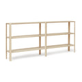 Form & Refine Leaf Shelf 2x3, White Oak, solid oak shelving unit, three-quarter view on white background