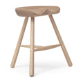 Form & Refine Shoemaker Chair™, No. 49, White Oak, wooden Shoemaker stool, three-quarter view on white background