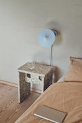 scandinavian bedside table from recycled materials by form and refine