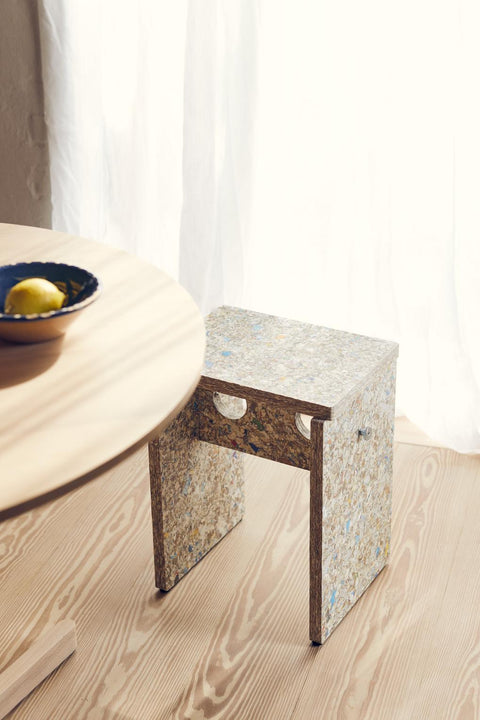 sustainable dining stool by form and refine