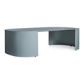 Bug Outdoor Coffee Table by Blu Dot in Grey Blue powder-coated aluminum, 3/4 front view