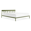 modern Goodie Bed, king powder coated steel bed frame by blu dot in olive