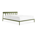 modern Goodie Bed, queen powder coated steel bed frame by blu dot in olive