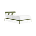 modern Goodie Bed, twin powder coated steel bed frame by blu dot in olive