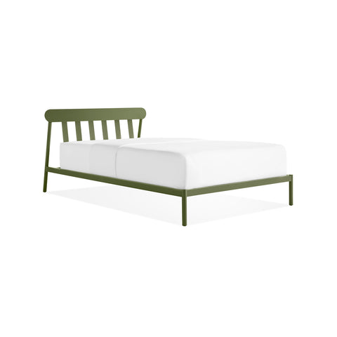 modern Goodie Bed, twin powder coated steel bed frame by blu dot in olive