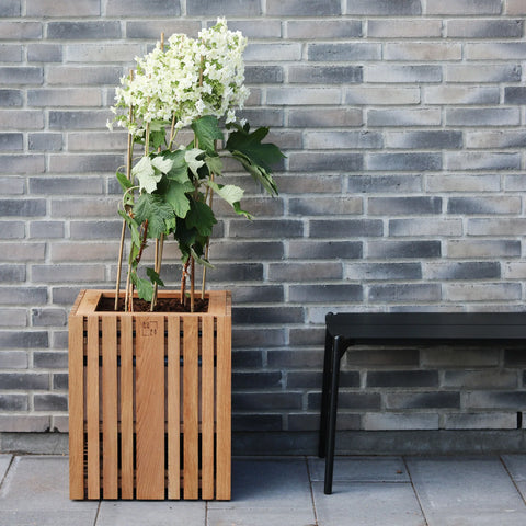 Danish Planter Wood Slats Outdoor