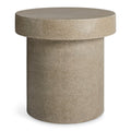 Hunky Dory Side Table by Blu Dot in Mushroom Terrazzo, hand-finished cement and stone, front view