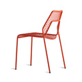 Humble Red Hot Mesh Chair by Blu Dot with powder-coated steel frame and perforated seat and back
