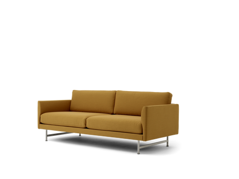 mustard yellow scandinavian sofa by fredericia furniture 