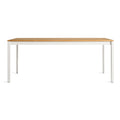 Hold Tight 76" Outdoor Dining Table by Blu Dot in Teak / White, front view