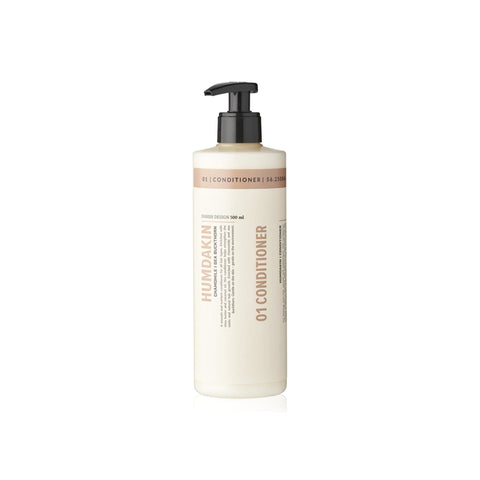 Humdakin 01 Conditioner, Chamomile & Sea Buckthorn, hair conditioner, 500 ml pump bottle on white background