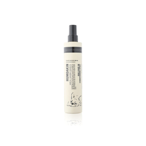 Humdakin Dog Leave in Conditioning Spray, leave-in dog conditioner, 300 ml spray bottle with black nozzle on white background