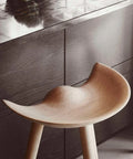 natural oak mid century modern dining stool by mogens lassen for audo copenhagen