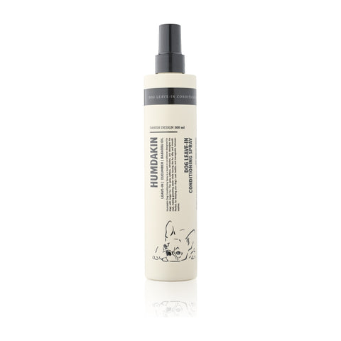 Humdakin Dog Leave in Conditioning Spray, leave-in dog conditioner, 300 ml spray bottle with black nozzle on white background