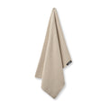 Humdakin Knitted Kitchen Towel, Light Stone, organic cotton tea towel, hanging from one corner on white background