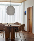 Trinidad dining chairs and islets dining table in scandinavian inspired dining room designed by fredericia furniture