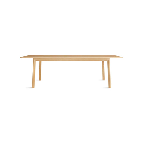Keeps Dining Table by Blu Dot with White Oak legs, low front view