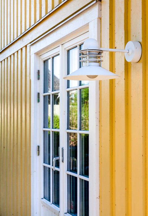 outdoor mid century modern white lamp for the front entrance