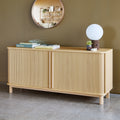 ledger sideboard in vintage oak designed by canadian furniture company gus modern