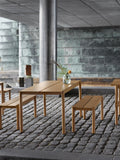 burnt orange outdoor scandinavian dining table by muuto 