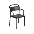 linear steel armchair by muuto in anthracite black