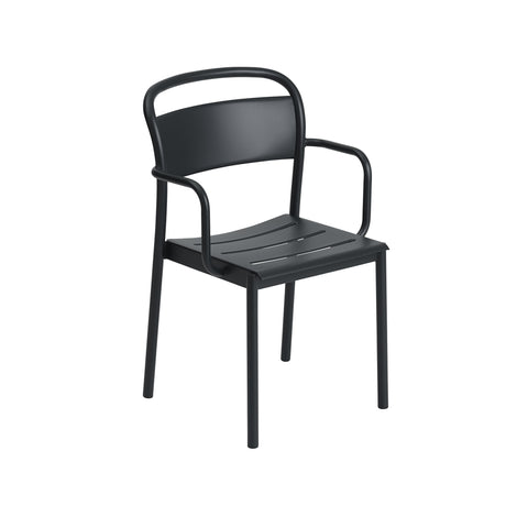 linear steel armchair by muuto in anthracite black