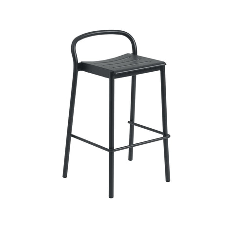 muuto linear bar stool in anthracite black 