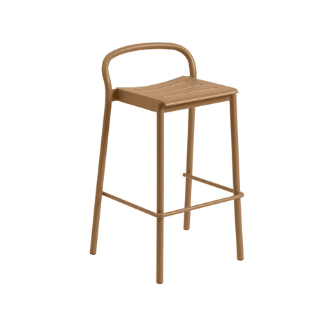 Muuto Linear Steel Bar Stool in burnt orange