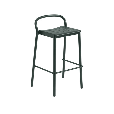 muuto linear barstool in dark green