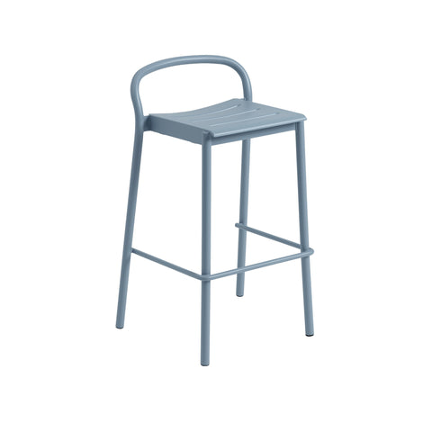 muuto linear bar stool in pale blue 